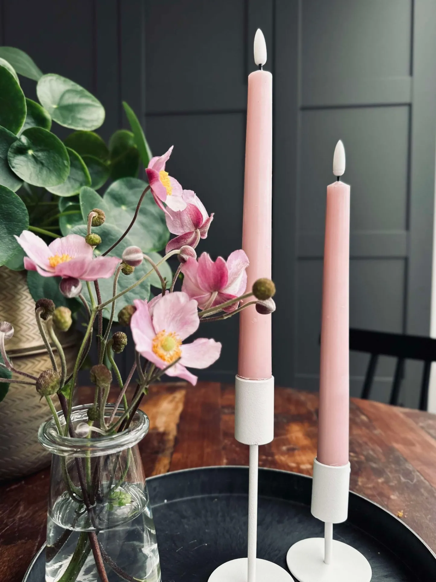 VIAMAJA Stagelys / Sæt med 2 stk og fjernbetjening – Rosa 24 cm Hot