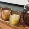 VIAMAJA Stearinlys i farvet glas New