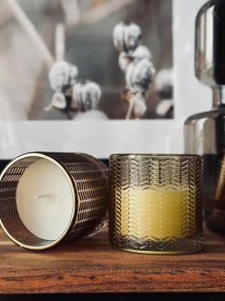 VIAMAJA Stearinlys i farvet glas New