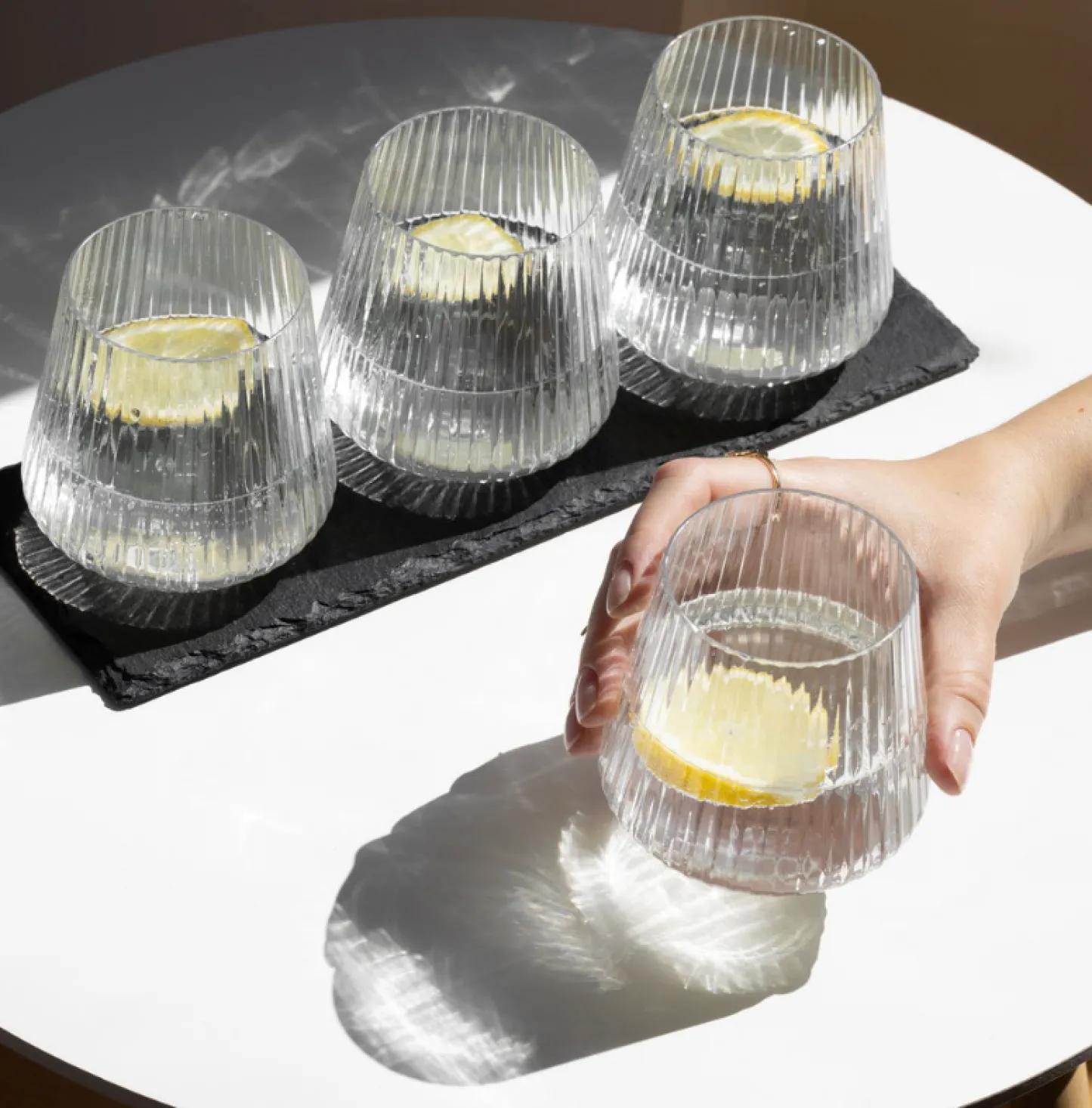 VIAMAJA Stilrene plastikglas til hverdag og fest - 4 stk New