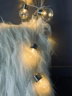 VIAMAJA Stor Lyskæde med 50 LED pære og farveskift - Godkendt til inde og ude