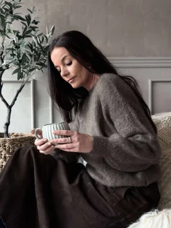 VIAMAJA Strik LUX Mohair - Taupe Online