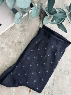 VIAMAJA Strømper Bambus - Navy Dot Best