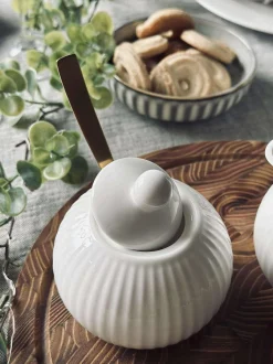 VIAMAJA Sukkerskål Riflet - Porcelæn Best