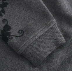 VIAMAJA Sweatshirt med broderi - Grey oversize