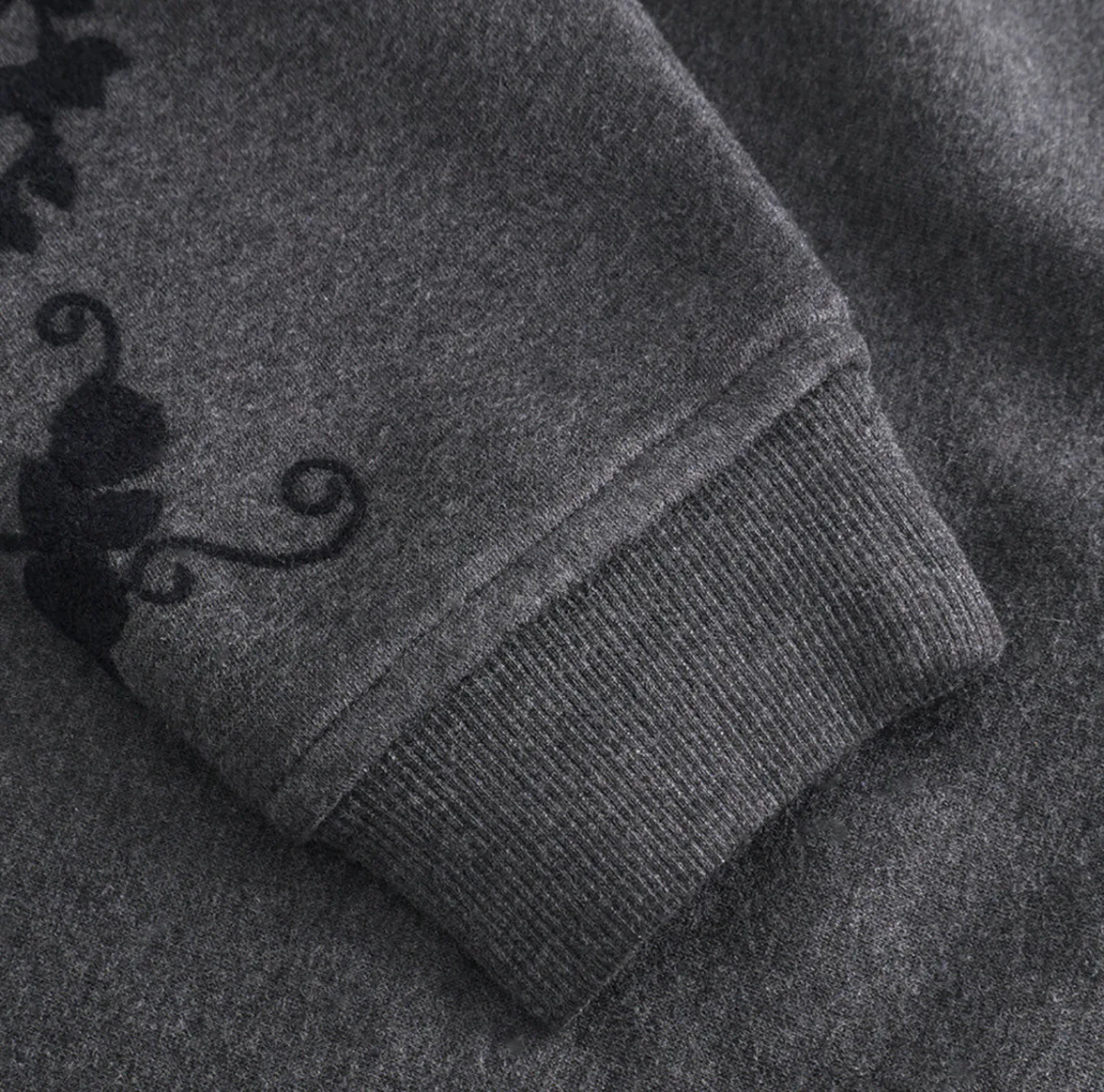 VIAMAJA Sweatshirt med broderi - Grey oversize