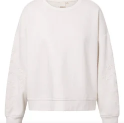 VIAMAJA Sweatshirt med broderi - White oversize Outlet