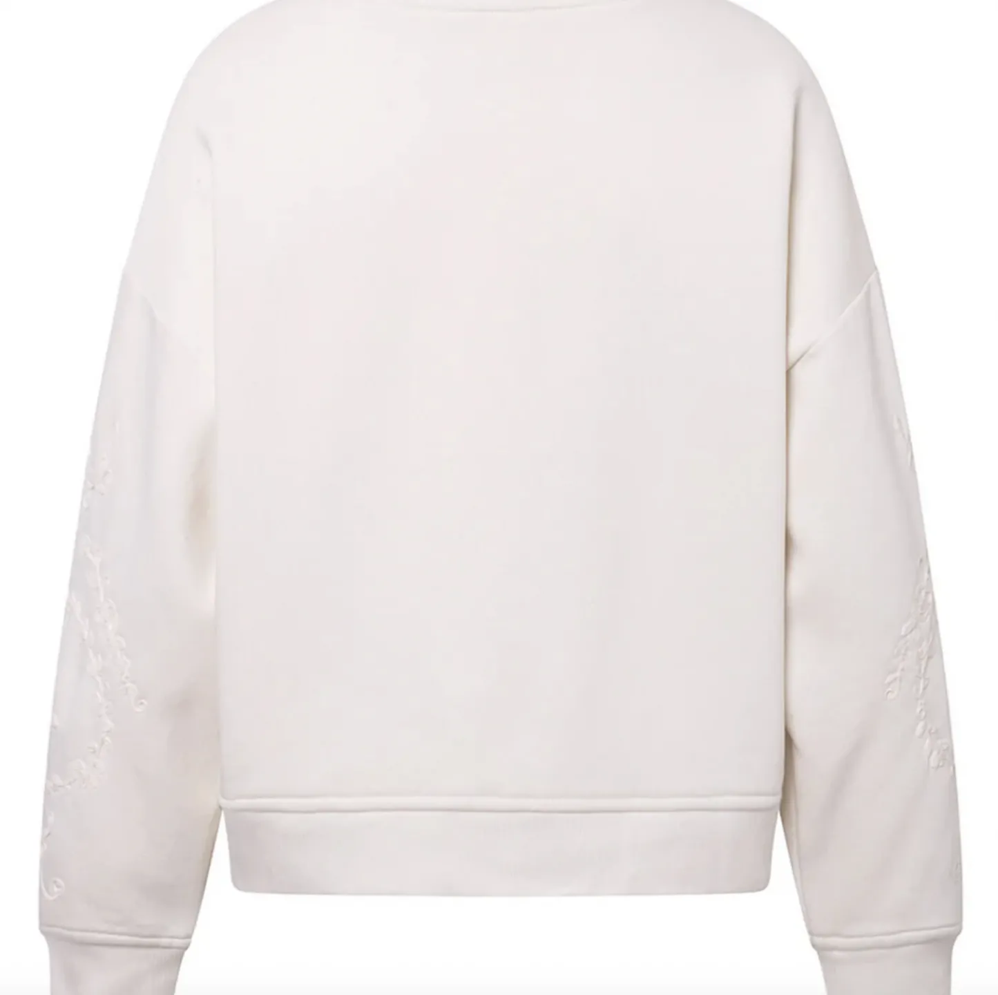 VIAMAJA Sweatshirt med broderi - White oversize Outlet