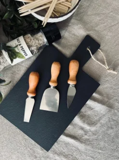 VIAMAJA Tapas sæt med 3 knive og bræt i skiffer Discount