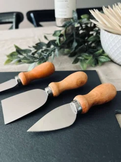 VIAMAJA Tapas sæt med 3 knive og bræt i skiffer Discount