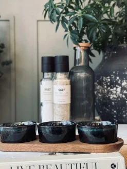 VIAMAJA Tapas sæt med 3 skåle og fad - Stone mix Discount
