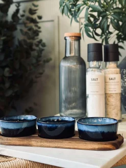 VIAMAJA Tapas sæt med 3 skåle og fad - Blue mix Clearance
