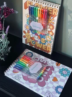 VIAMAJA Tegneblok m. Gelpens - Color mix Clearance