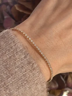 VIAMAJA Tennisarmbånd Palma med zirkoner - guldbelagt Best