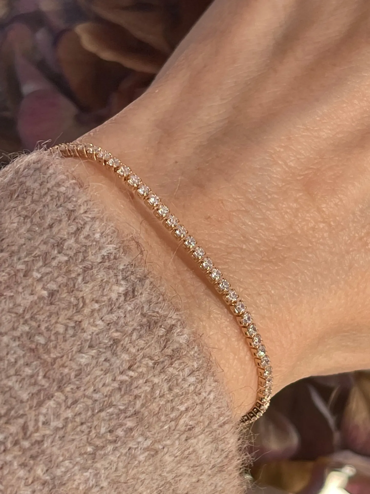 VIAMAJA Tennisarmbånd Palma med zirkoner - guldbelagt Best