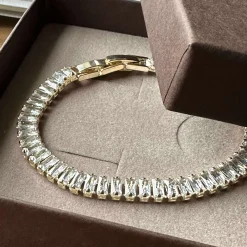 VIAMAJA Tennisarmbånd Thelma med zirkoner - guldbelagt Sale