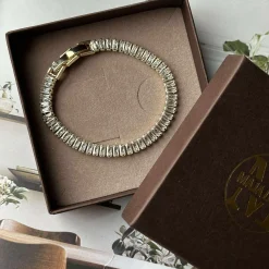 VIAMAJA Tennisarmbånd Thelma med zirkoner - guldbelagt Sale