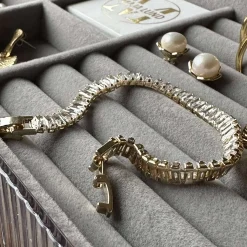 VIAMAJA Tennisarmbånd Thelma med zirkoner - guldbelagt Sale