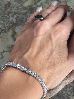 VIAMAJA Tennisarmbånd Thelma med zirkoner - rhodium belagt Discount