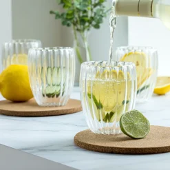 VIAMAJA Termoglas med riller - 4stk Outlet