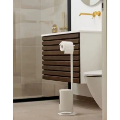 VIAMAJA Toiletrulleholder - Hvid - Fritstående