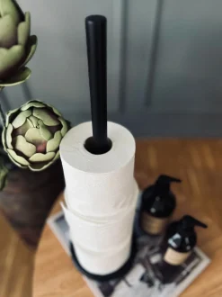 VIAMAJA Toiletrulleholder - Sort metal Sale