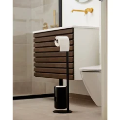 VIAMAJA Toiletrulleholder Sort - Fritstående Hot