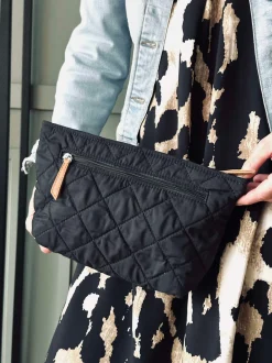 VIAMAJA Toilettaske / clutch – Sort quilt Outlet