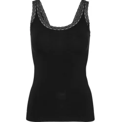 VIAMAJA Top med blonde Økotex black – Bambus Outlet