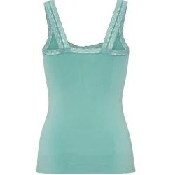 VIAMAJA Top med blonde Økotex petrol – Bambus Hot