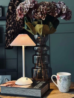 VIAMAJA Touch Bordlampe Plissé - Rosa