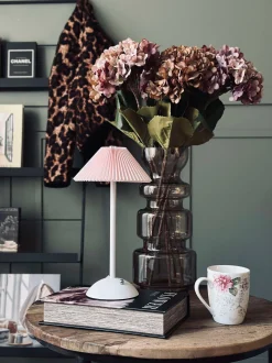 VIAMAJA Touch Bordlampe Plissé - Rosa