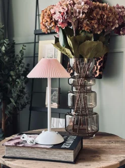 VIAMAJA Touch Bordlampe Plissé - Rosa