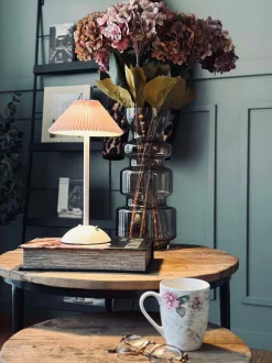 VIAMAJA Touch Bordlampe Plissé - Rosa