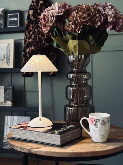 VIAMAJA Touch Bordlampe Plissé Hvid Hot