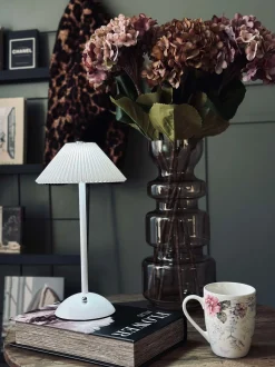 VIAMAJA Touch Bordlampe Plissé Hvid Hot