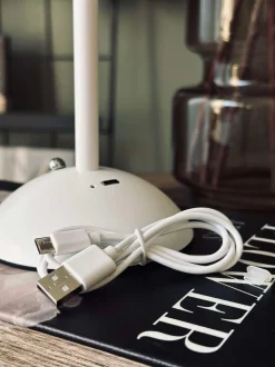 VIAMAJA Touch Bordlampe Plissé Hvid Hot