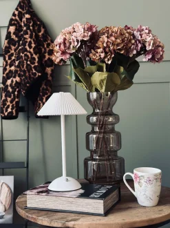 VIAMAJA Touch Bordlampe Plissé Hvid Hot