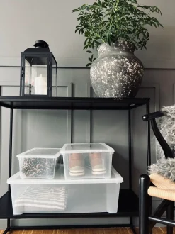 VIAMAJA Transparent kasse med låg Outlet