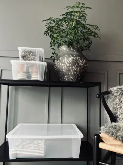 VIAMAJA Transparent kasse med låg Outlet