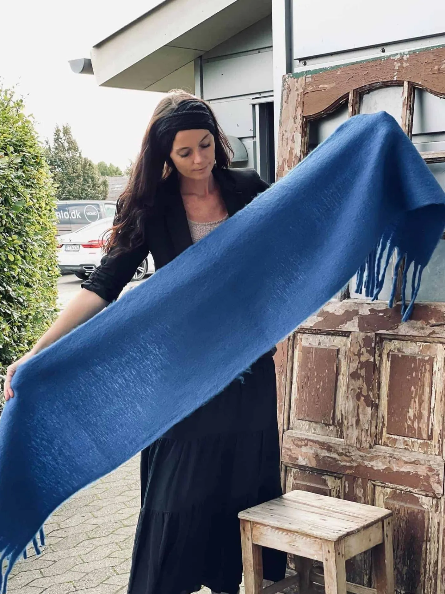 VIAMAJA Tørklæde – Vamset Blå Discount