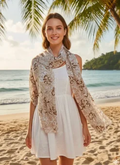 VIAMAJA Tørklæde Medina - beige / gold Best