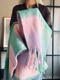 VIAMAJA Tørklæde Ninna - Rosa / green New