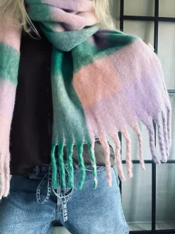 VIAMAJA Tørklæde Ninna - Rosa / green New