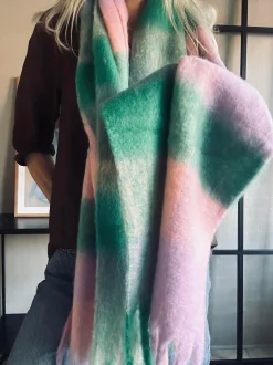 VIAMAJA Tørklæde Ninna - Rosa / green New