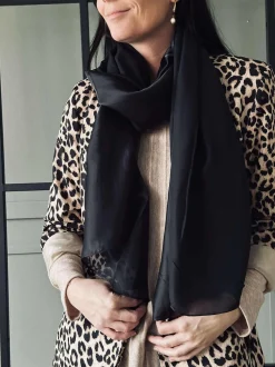 VIAMAJA Tørklæde Silky Black Discount