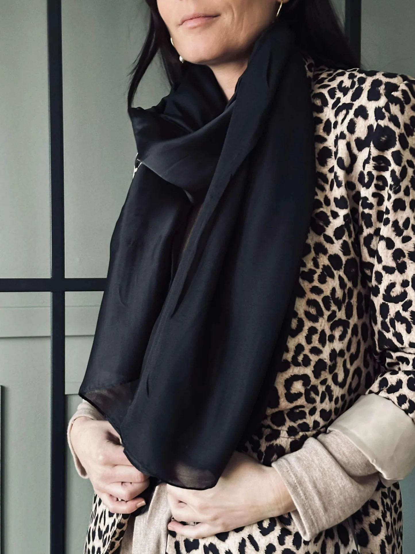 VIAMAJA Tørklæde Silky Black Discount