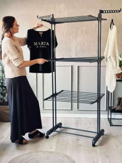 VIAMAJA Tørrestativ med 3 Niveauer Clearance