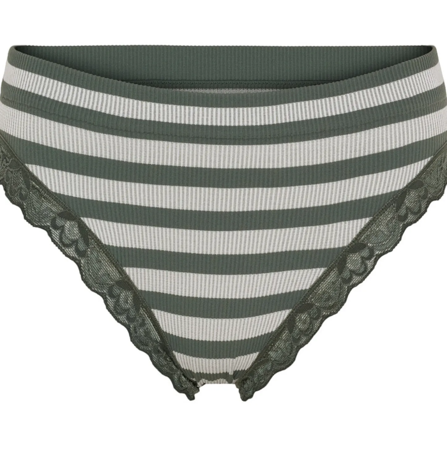 VIAMAJA Trusser ISA stripe rib - Oliven Clearance