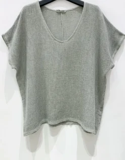 VIAMAJA T-shirt Cozy hørmix - Kaki Best